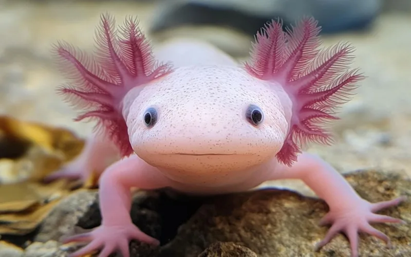 Kỳ nhông Axolotl với bộ mang ngoài đặc trưng và khả năng tái sinh kỳ diệu