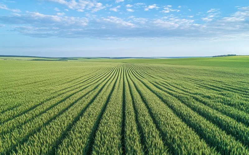 Cánh đồng lúa mì xanh mướt chuẩn bị cho mùa thu hoạch trong Lễ Các Tuần Shavuot
